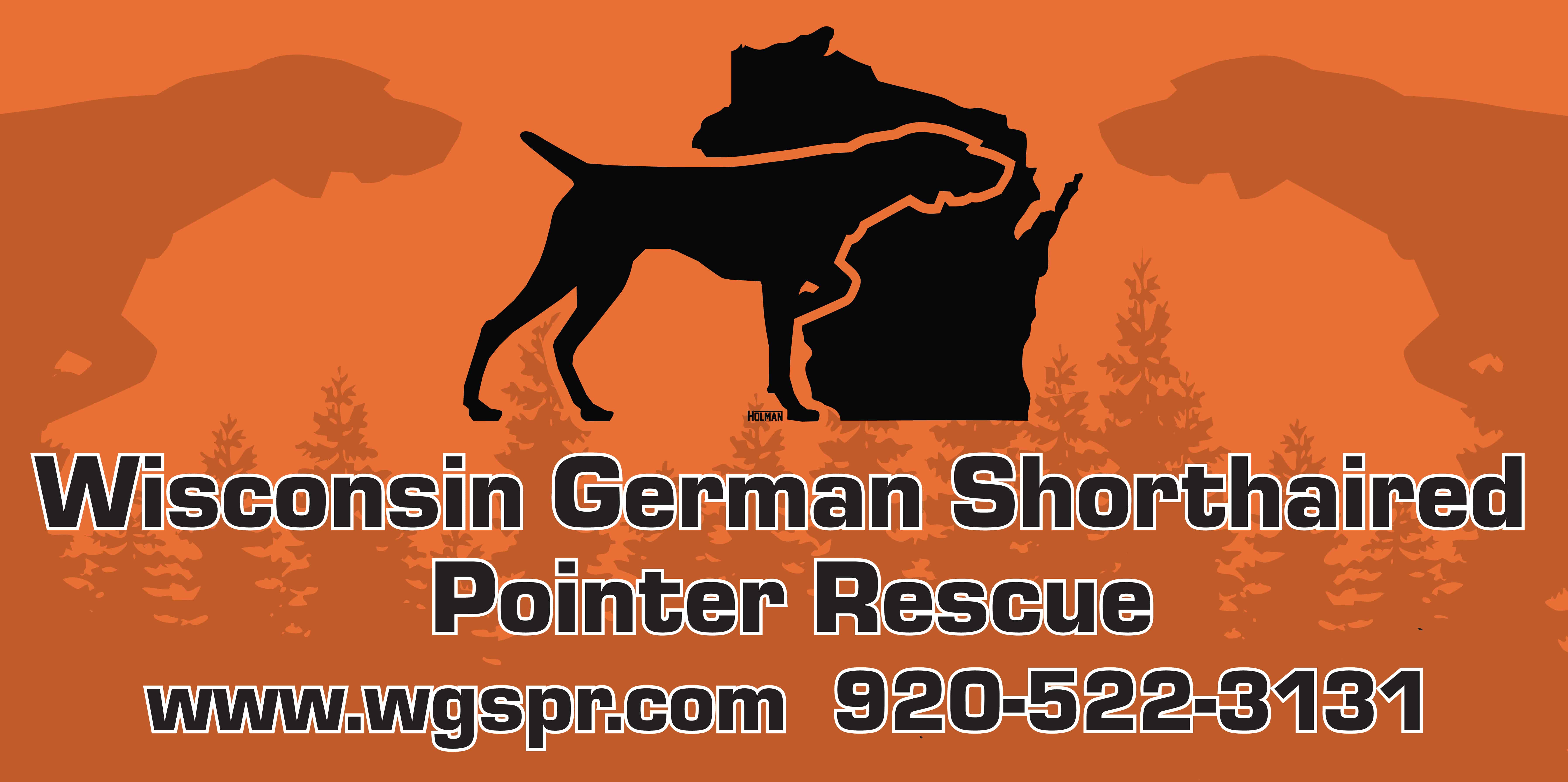 Wisconsin German Shorthaired Pointer Rescue (WGSPR) logo